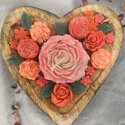 Heart Shape Bouquet Candle