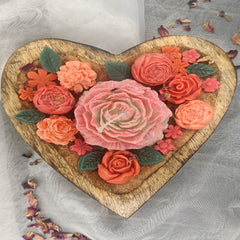 Heart Shape Bouquet Candle