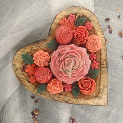 Heart Shape Bouquet Candle