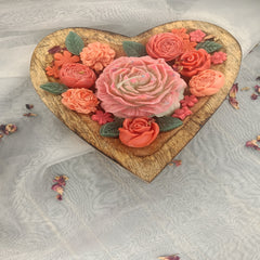 Heart Shape Bouquet Candle