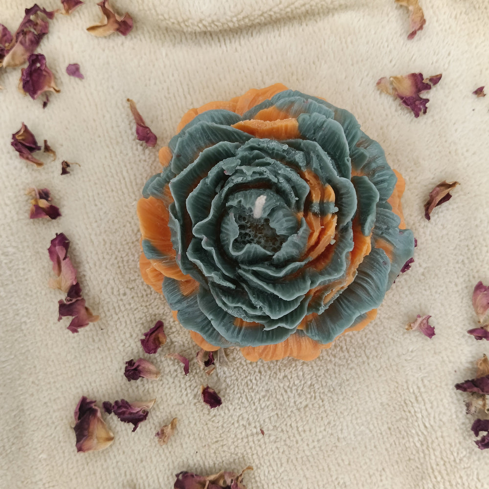 Blue & Orange Peony - Set of 1
