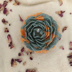 Blue & Orange Peony - Set of 1