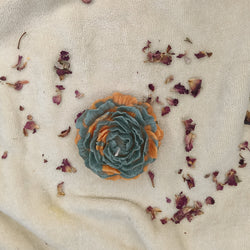 Blue & Orange Peony - Set of 1