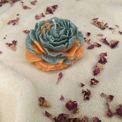 Blue & Orange Peony - Set of 1